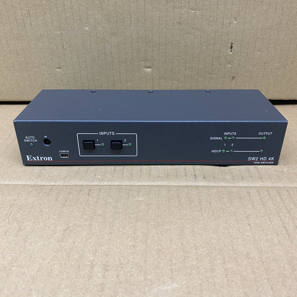 Extron SW2 HD 4K HDMI Switcher 2x1 UHD HDR 60Hz Auto Input, No Power Supply