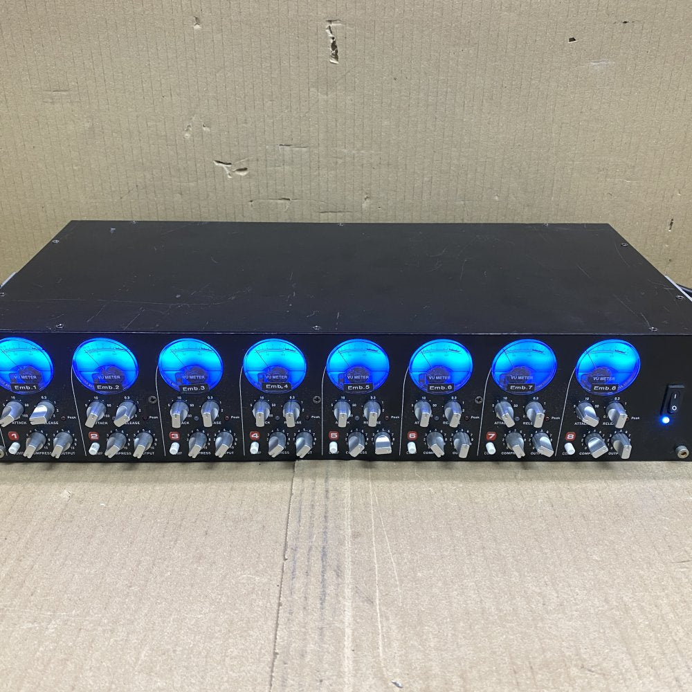 Professional Optical Compressor, 8-Channel SM Pro Audio OC8E, ADAT Output