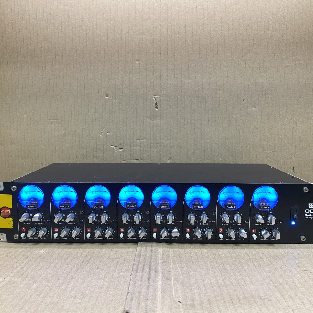 Professional Optical Compressor, 8-Channel SM Pro Audio OC8E, ADAT Output