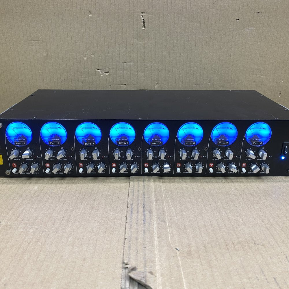Professional Optical Compressor, 8-Channel SM Pro Audio OC8E, ADAT Output