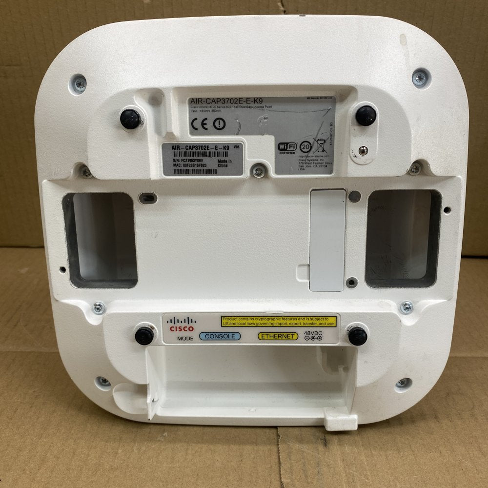 Dual-Band Wi-Fi Access Point Cisco AIR-CAP3702E-E-K9 4x4 MIMO PoE 1.3Gbps