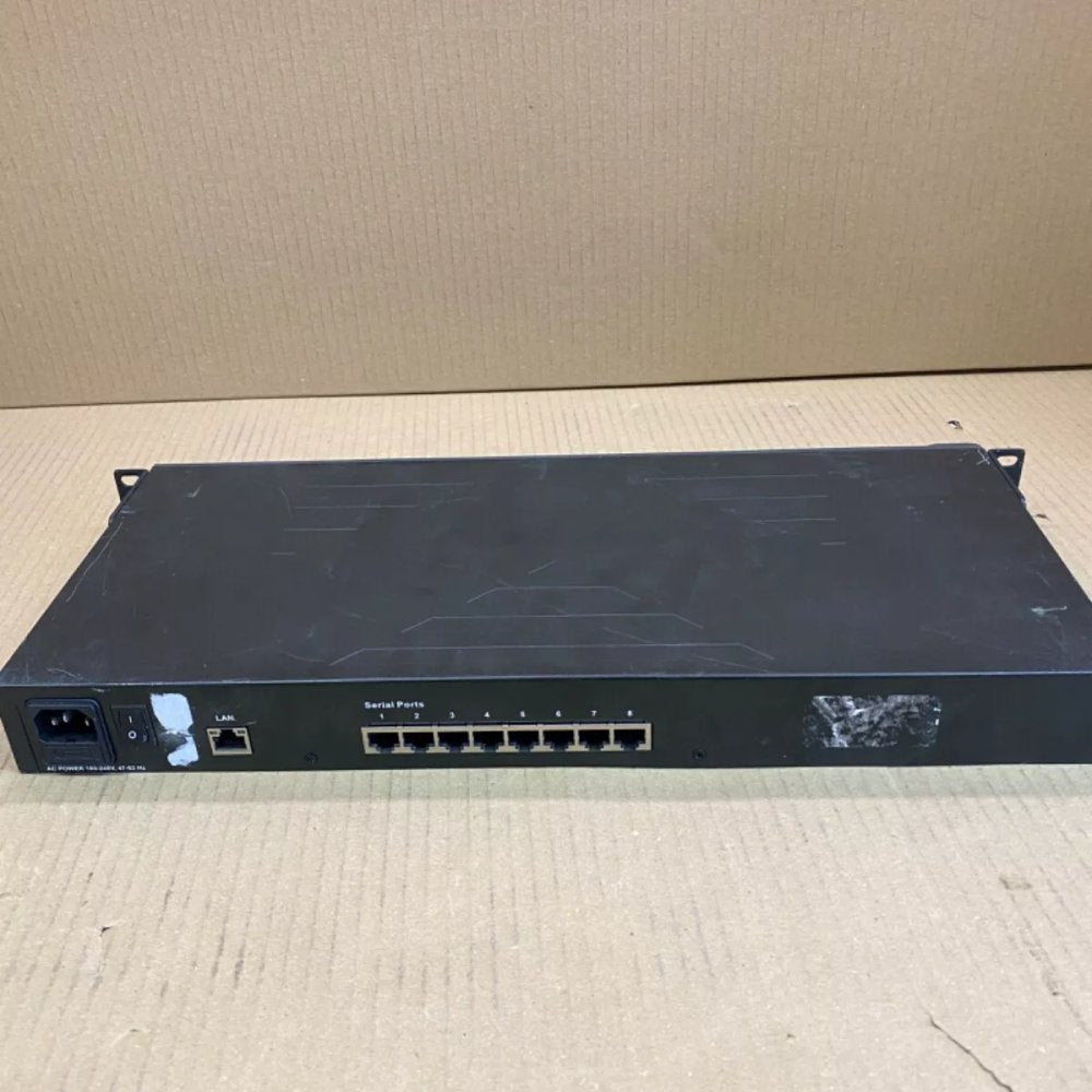 Industrial RS-232 Serial Device Server 8-Port Moxa Rackmount RJ45 100-240V