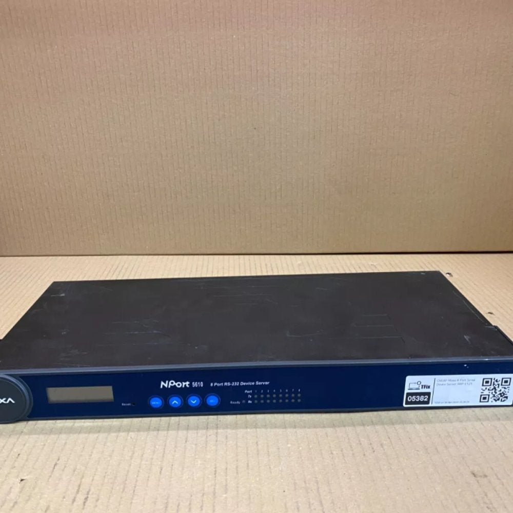 Industrial RS-232 Serial Device Server 8-Port Moxa Rackmount RJ45 100-240V