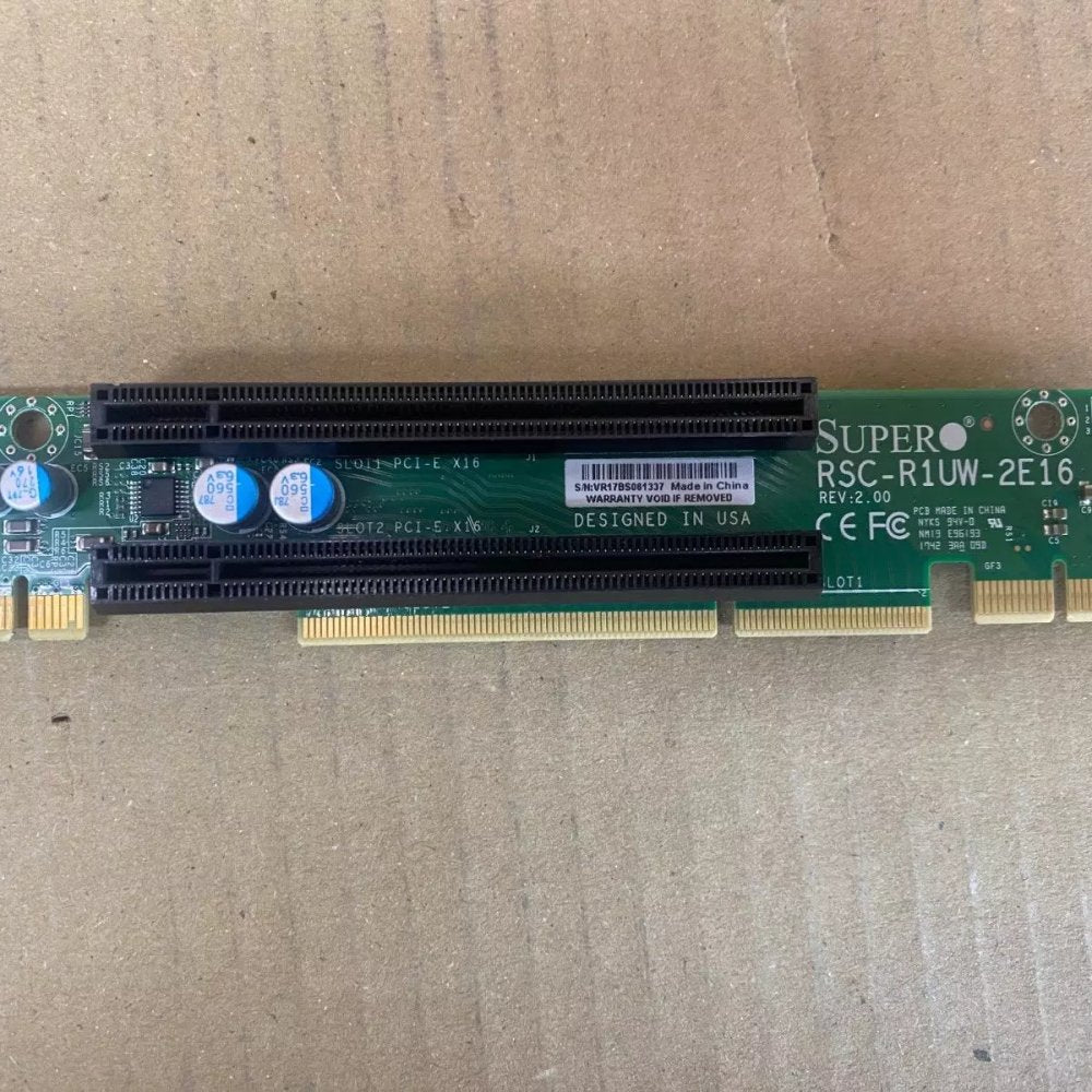 Supermicro PCIe Riser Cards RSC-R1UW-2E16 1U WIO Slot Set, Quad Pack