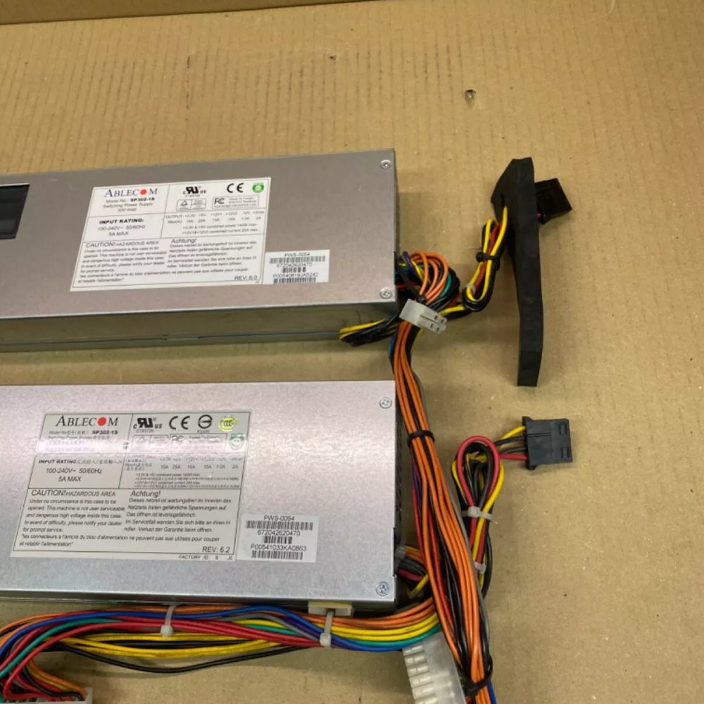 Server Power Supply, Supermicro PWS-0054 SP302-1S 1U 300W, Rack-Mount, 80 PLUS B
