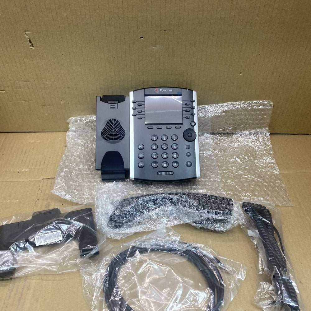 VoIP IP Phone Polycom VVX 411 12-Line PoE with HD Voice & Display