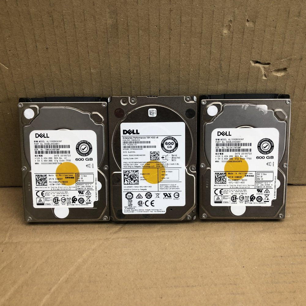 Enterprise SAS Hard Drives 10K RPM WD HP Dell JobLot 10x 12Gbps 900GB 600GB