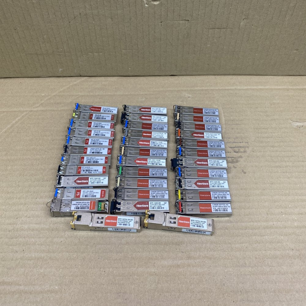 FiberStore Mixed SFP Modules 1G/3G/10G CWDM/BiDi Dual LC 40km, 36-Pack