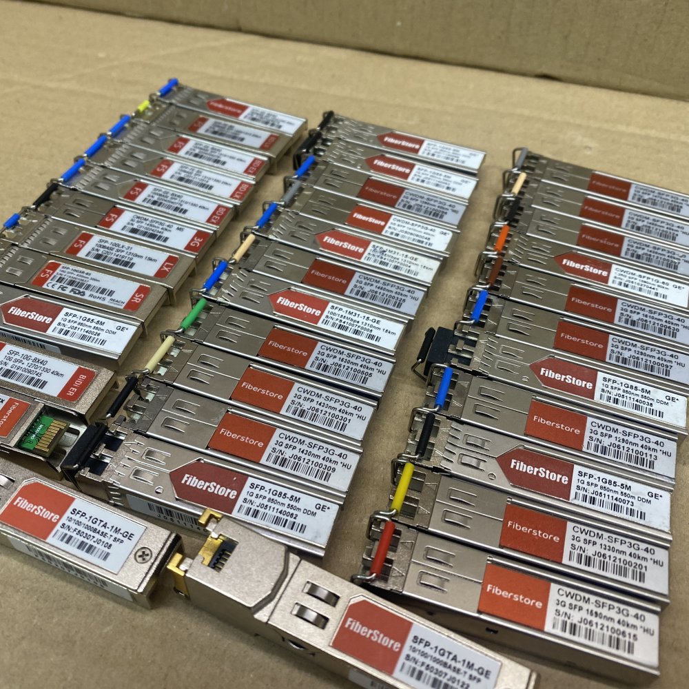 FiberStore Mixed SFP Modules 1G/3G/10G CWDM/BiDi Dual LC 40km, 36-Pack