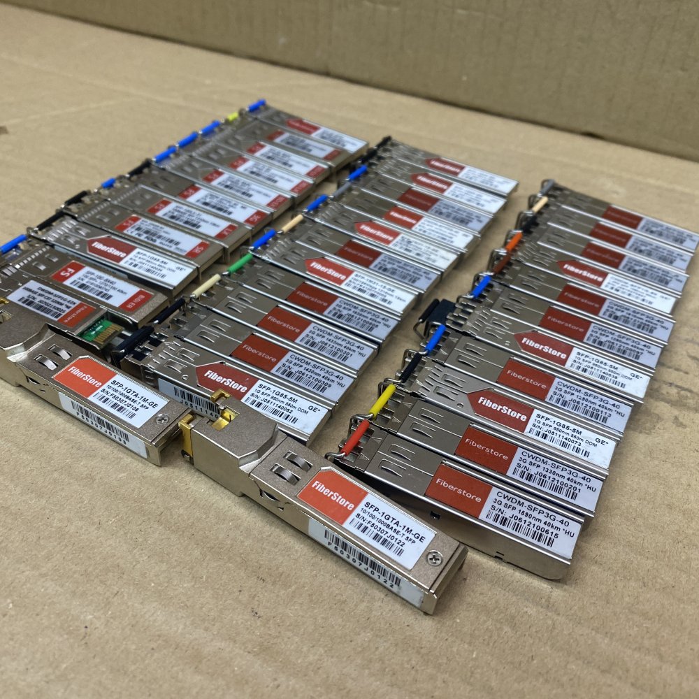 FiberStore Mixed SFP Modules 1G/3G/10G CWDM/BiDi Dual LC 40km, 36-Pack