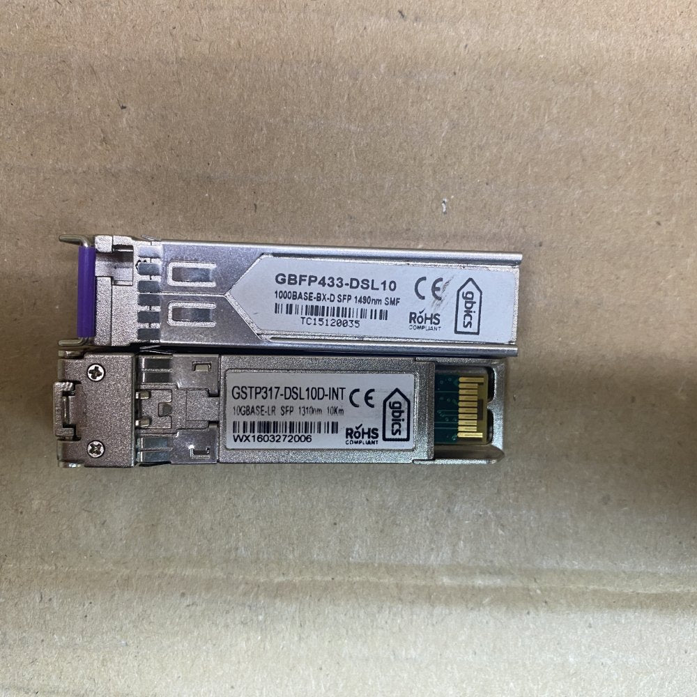 1000BASE & 10GBASE SFP Modules, 1490nm/1310nm Optical Transceiver Bundle