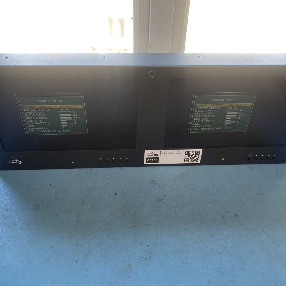 Broadcast Dual HD-SDI Monitor Vutrix DPTP9HDSDI 9 Inch 1080p Display
