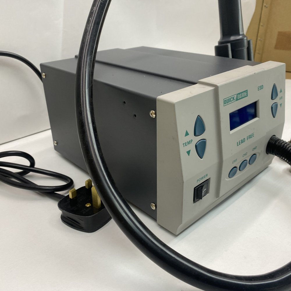 Industrial Hot Air Rework Station, 1300W, Quick 861DE, 4 Nozzle, 220V
