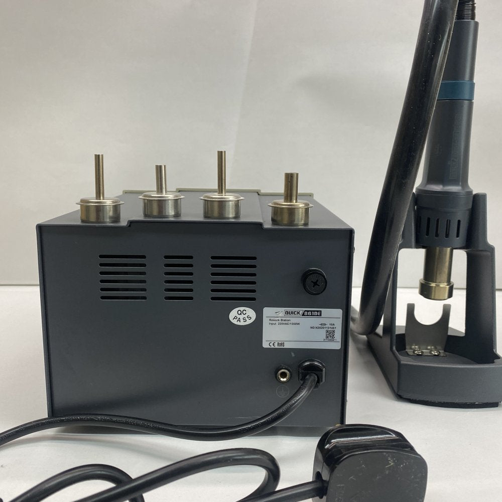 Industrial Hot Air Rework Station, 1300W, Quick 861DE, 4 Nozzle, 220V