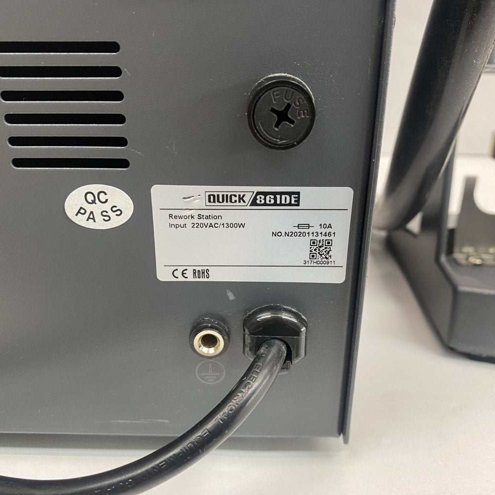 Industrial Hot Air Rework Station, 1300W, Quick 861DE, 4 Nozzle, 220V