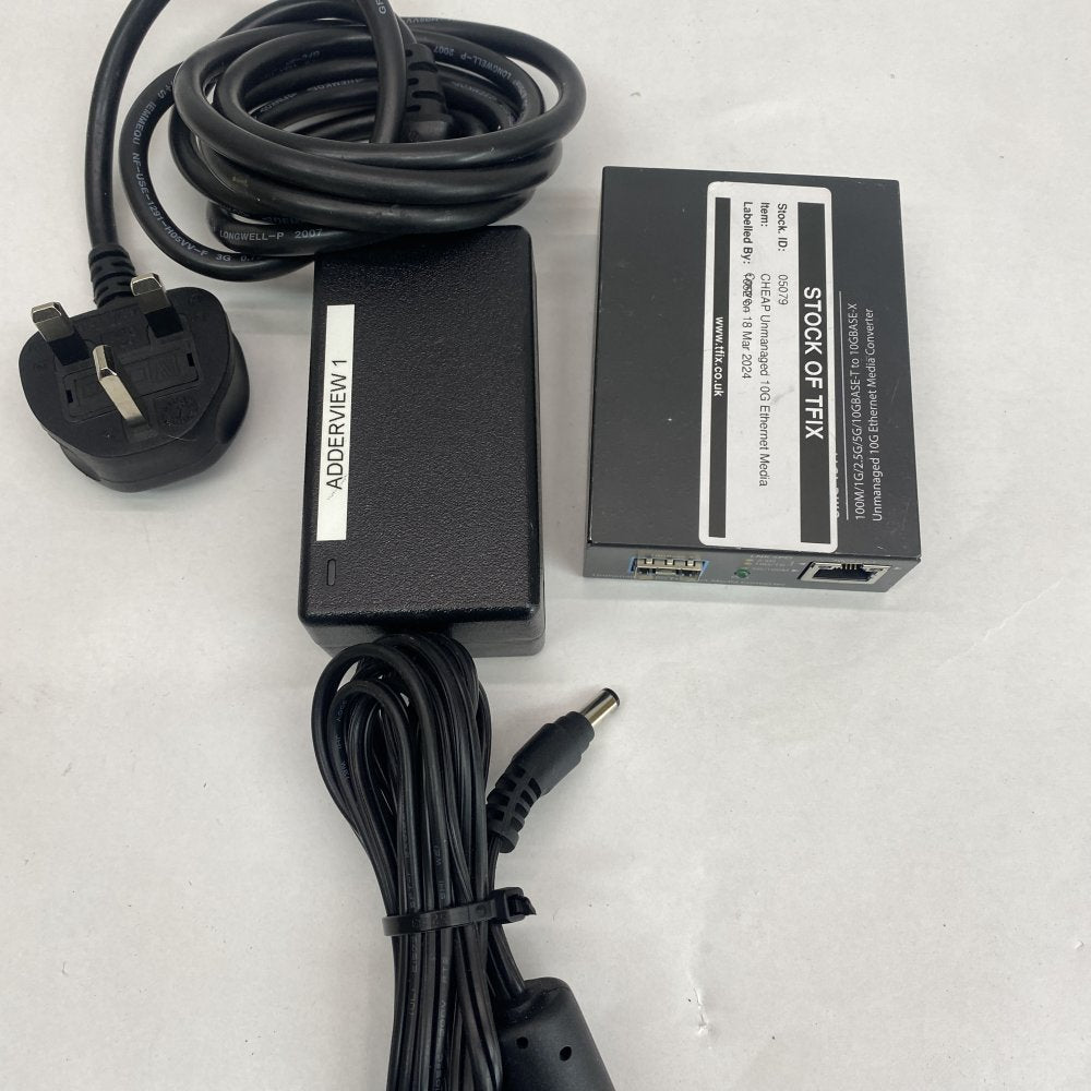 Unmanaged 10G Ethernet Media Converter, Base-T to Base-R, Rack-Mountable