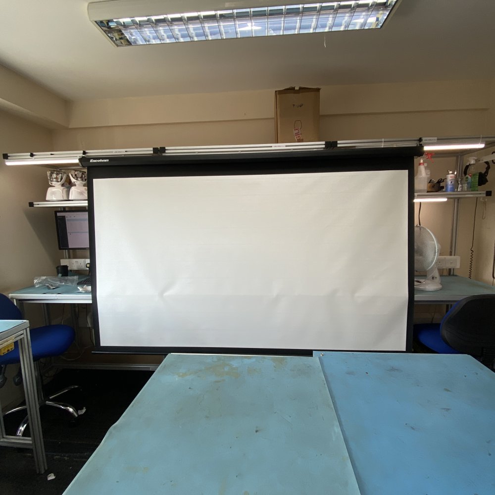 100-Inch HD 16:9 Projector Screen Manual Retractable Home Cinema by Excelvan