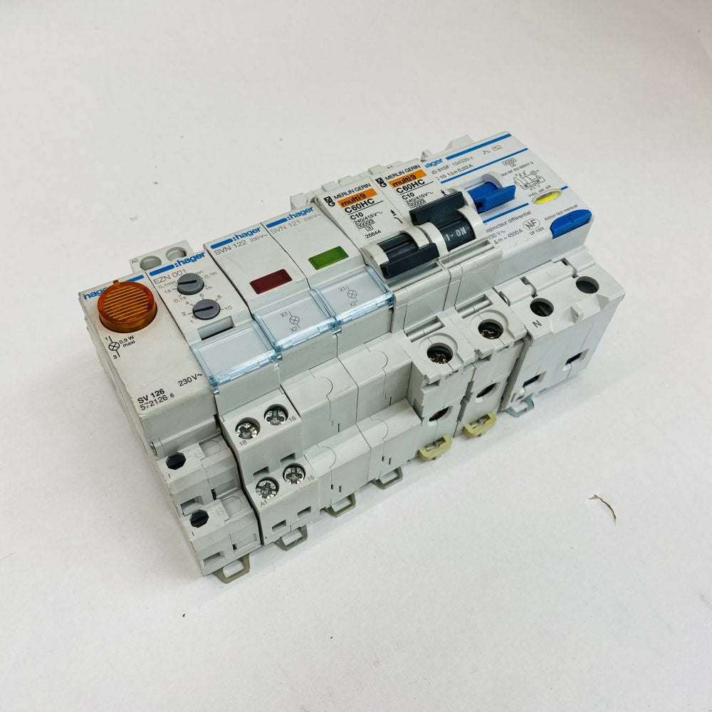 Mixed Lot Hager Merlin Gerin RCBO MCB Relay Indicator Modular Breakers