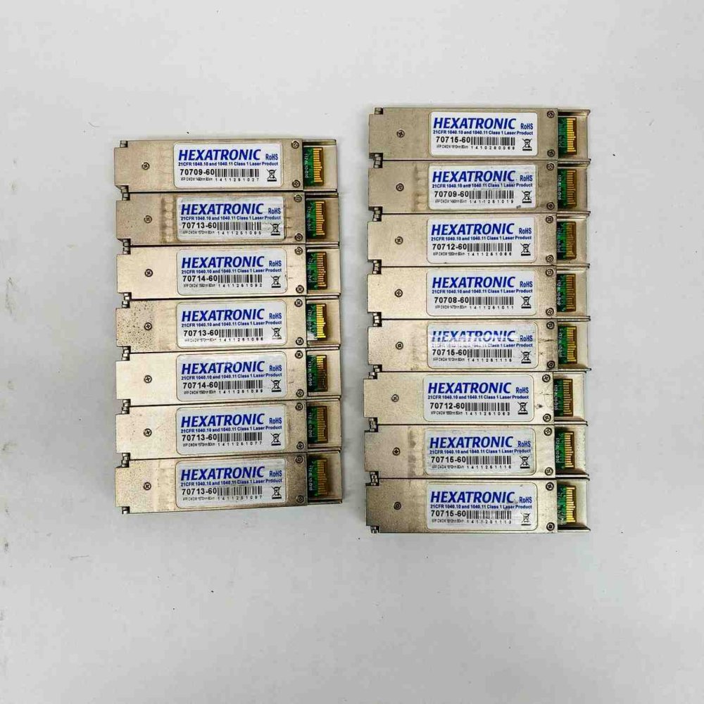 15x Hexatronic 707 15-60 XFP CWDM 1610nm 80km 10Gbps Optical Transceivers