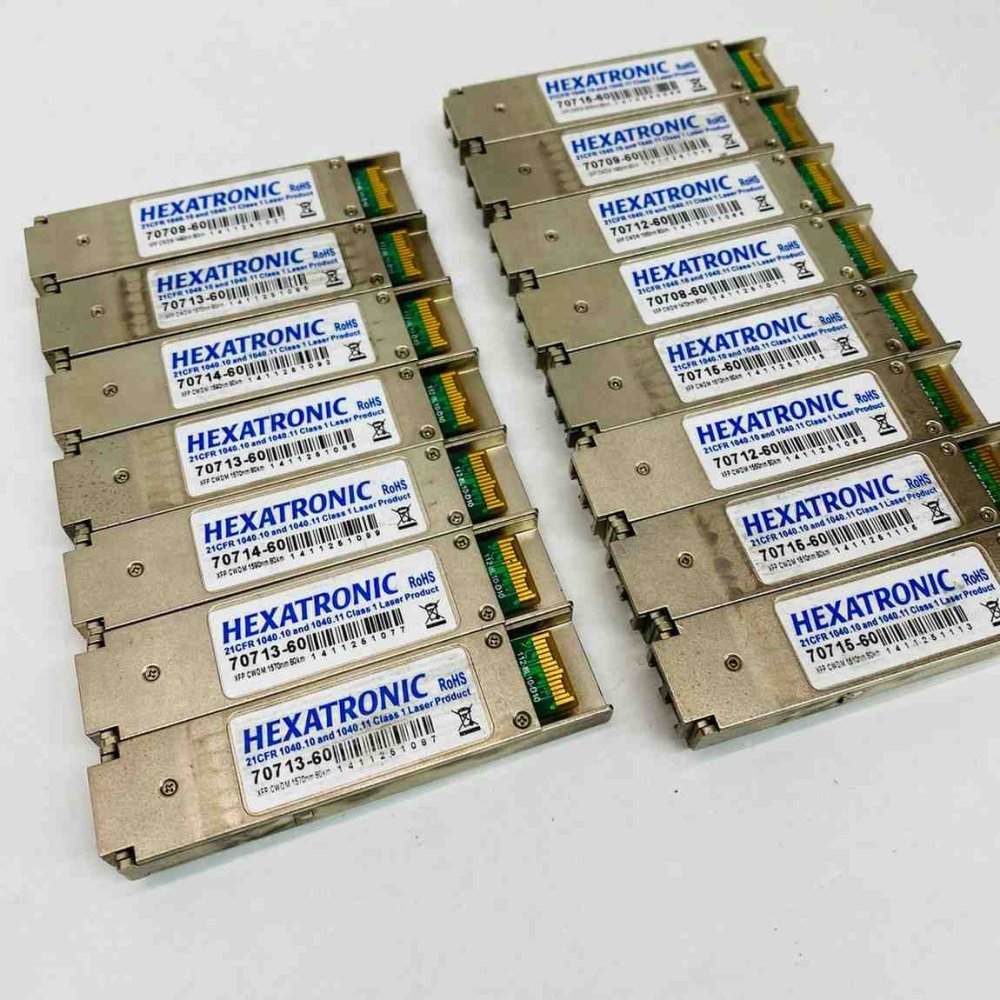 15x Hexatronic 707 15-60 XFP CWDM 1610nm 80km 10Gbps Optical Transceivers