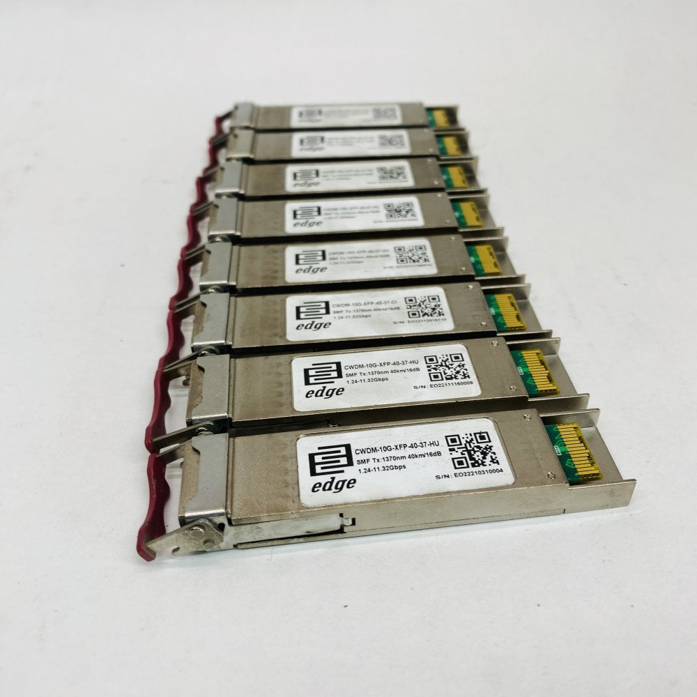 8x Edge-Core CWDM-10G-XFP-40-37-HU 1370nm 10G XFP 40km SMF Transceivers