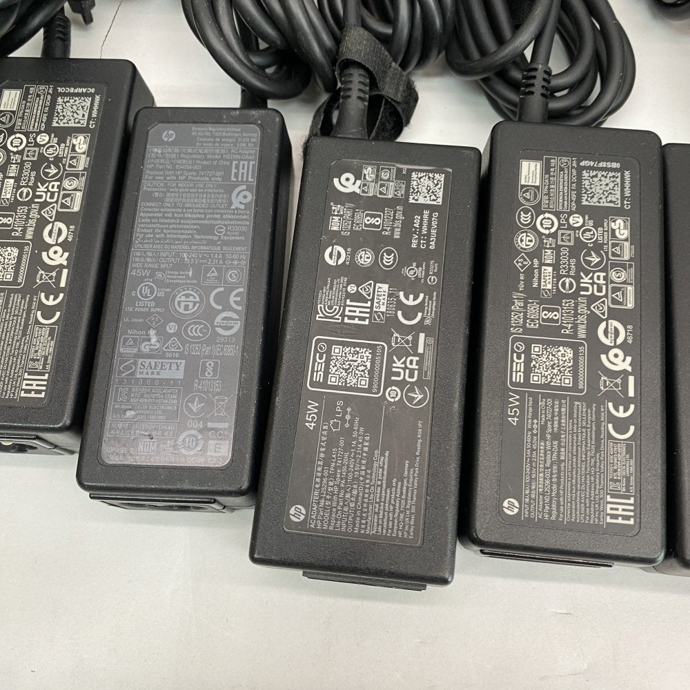 OEM HP 45W Blue Tip Laptop Charger Bundle 12x AC Adapter Compact Reliable