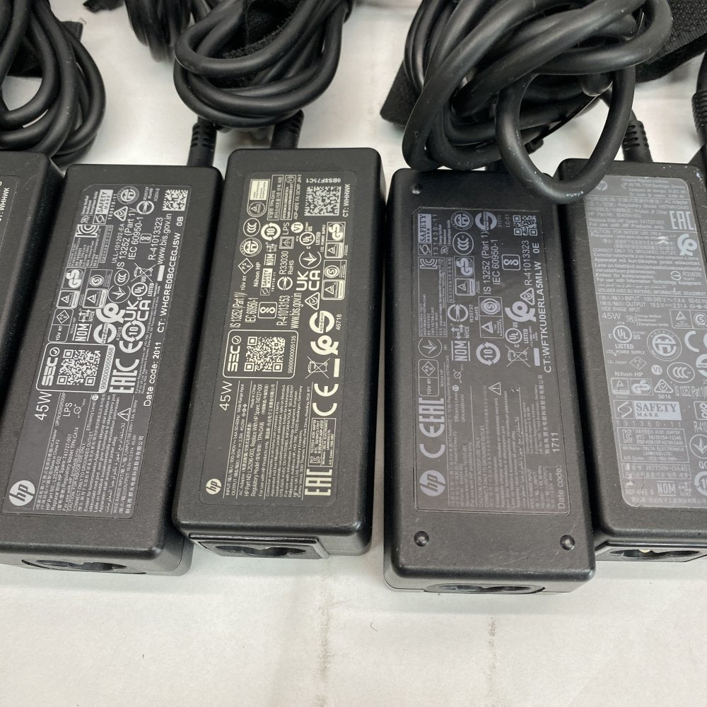 OEM HP 45W Blue Tip Laptop Charger Bundle 12x AC Adapter Compact Reliable