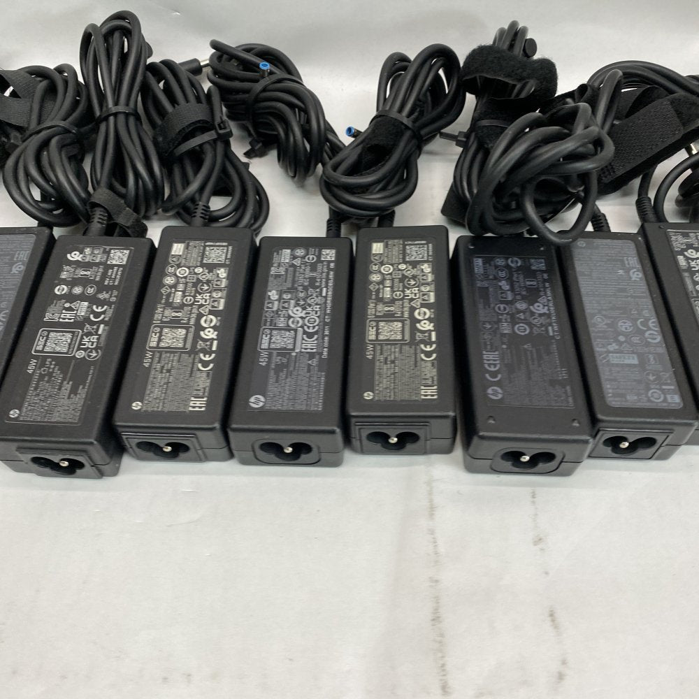 OEM HP 45W Blue Tip Laptop Charger Bundle 12x AC Adapter Compact Reliable