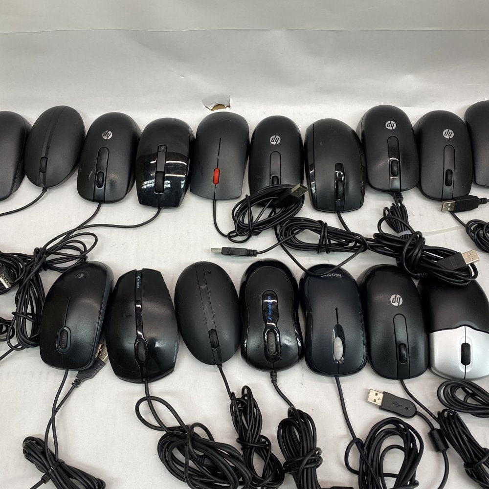 Ergonomic USB Optical Mice 1200 DPI Unbranded Bulk Pack of 18 Varied Colors