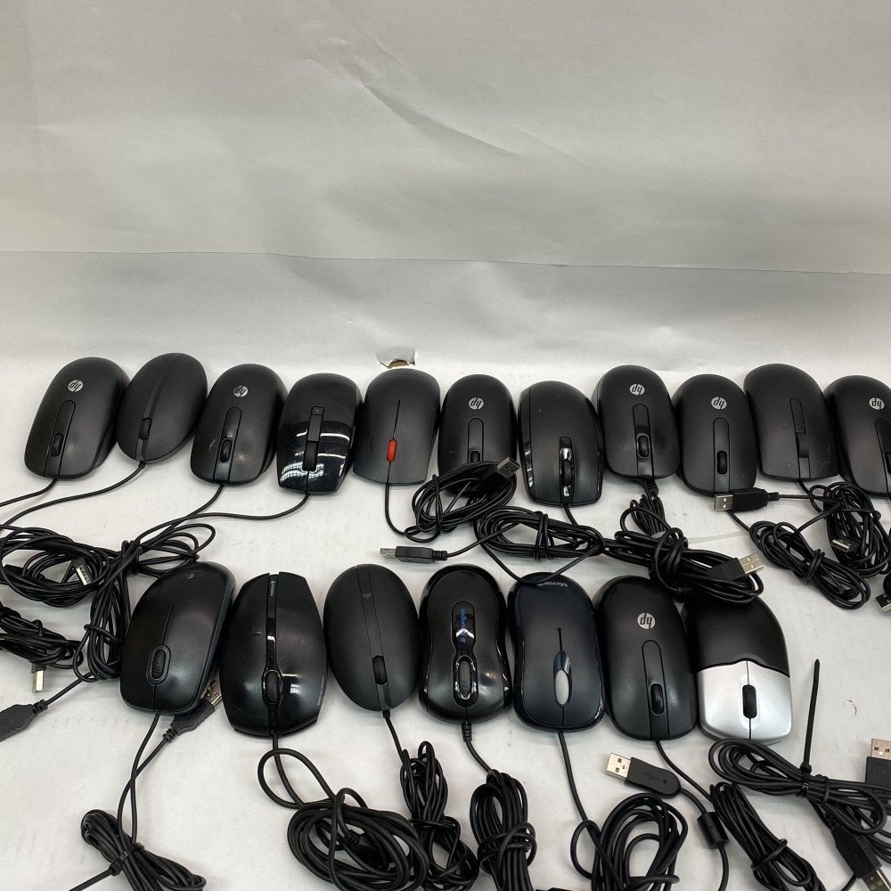 Ergonomic USB Optical Mice 1200 DPI Unbranded Bulk Pack of 18 Varied Colors