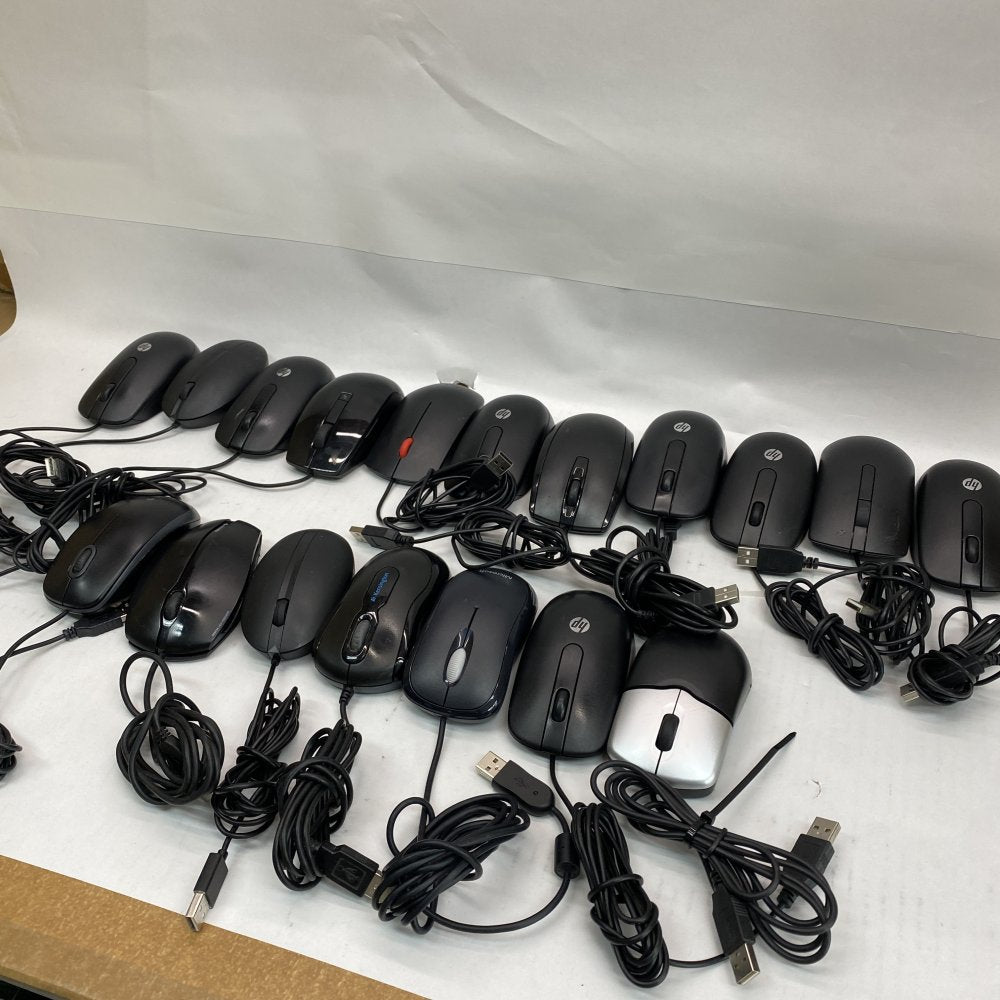 Ergonomic USB Optical Mice 1200 DPI Unbranded Bulk Pack of 18 Varied Colors