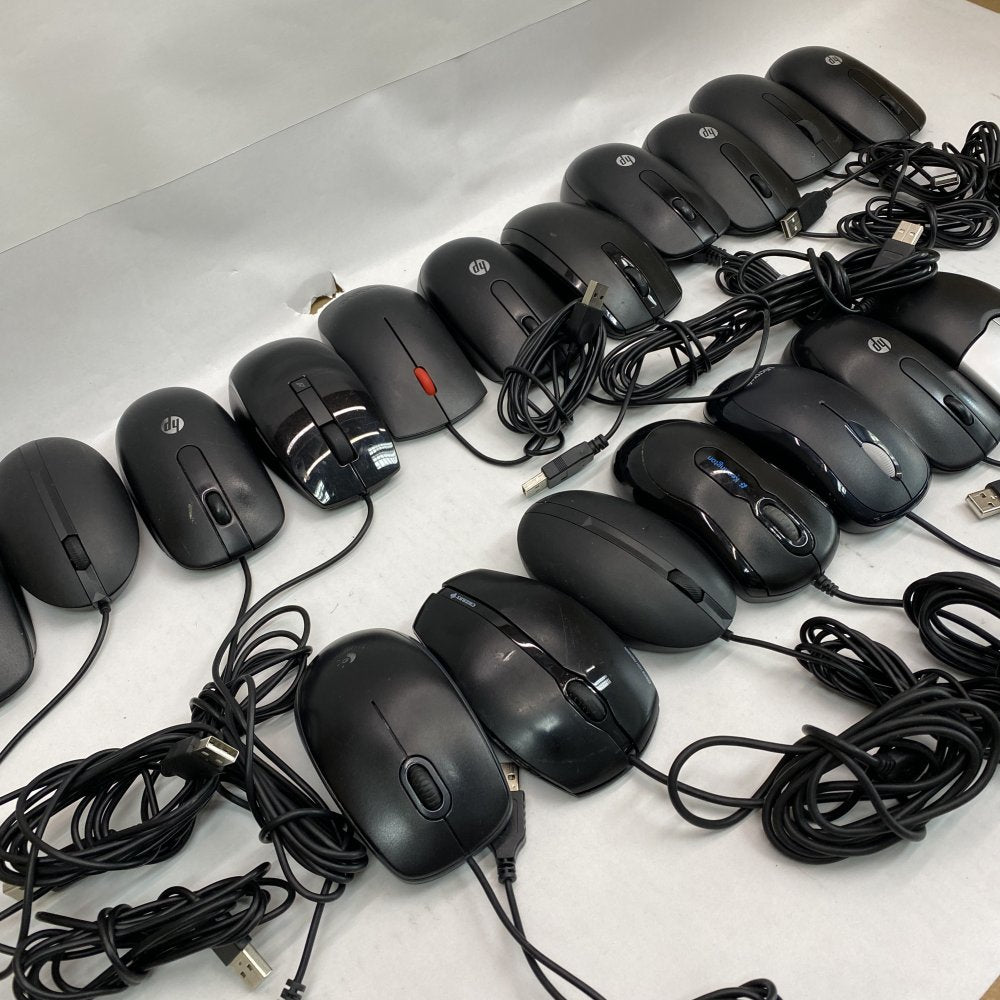 Ergonomic USB Optical Mice 1200 DPI Unbranded Bulk Pack of 18 Varied Colors