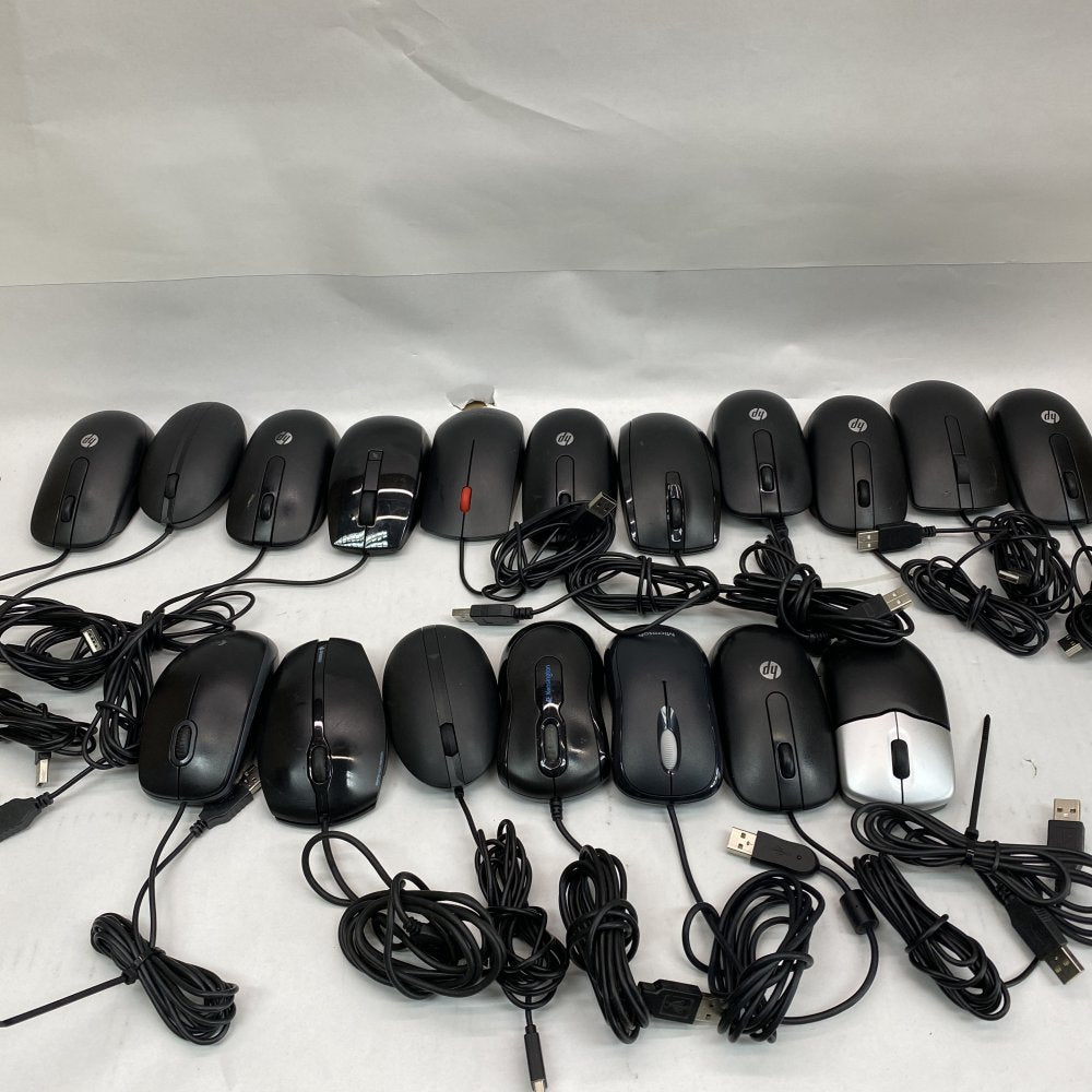 Ergonomic USB Optical Mice 1200 DPI Unbranded Bulk Pack of 18 Varied Colors
