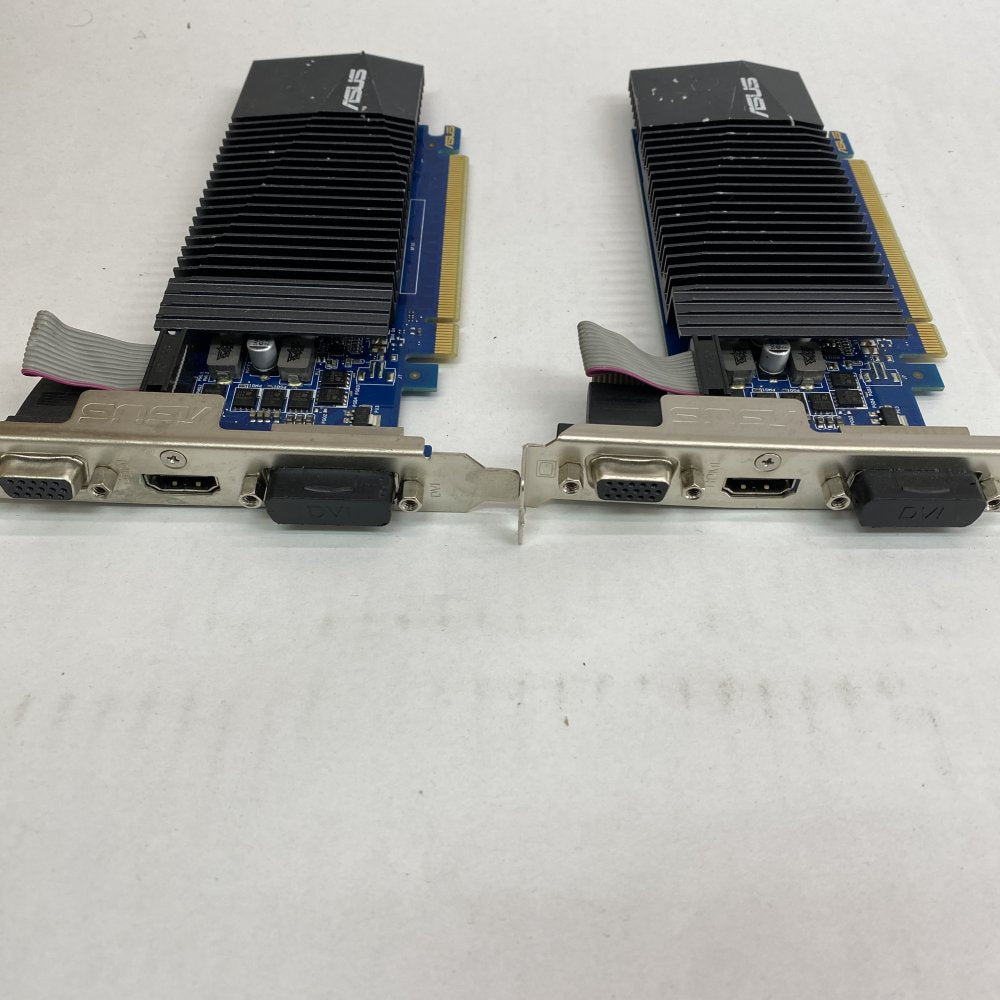 Lot of 2 × ASUS GT710‑SL‑1GD5 1 GB GDDR5 Fanless GT 710 PCIe Graphics Cards