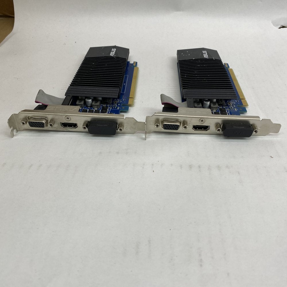 Lot of 2 × ASUS GT710‑SL‑1GD5 1 GB GDDR5 Fanless GT 710 PCIe Graphics Cards