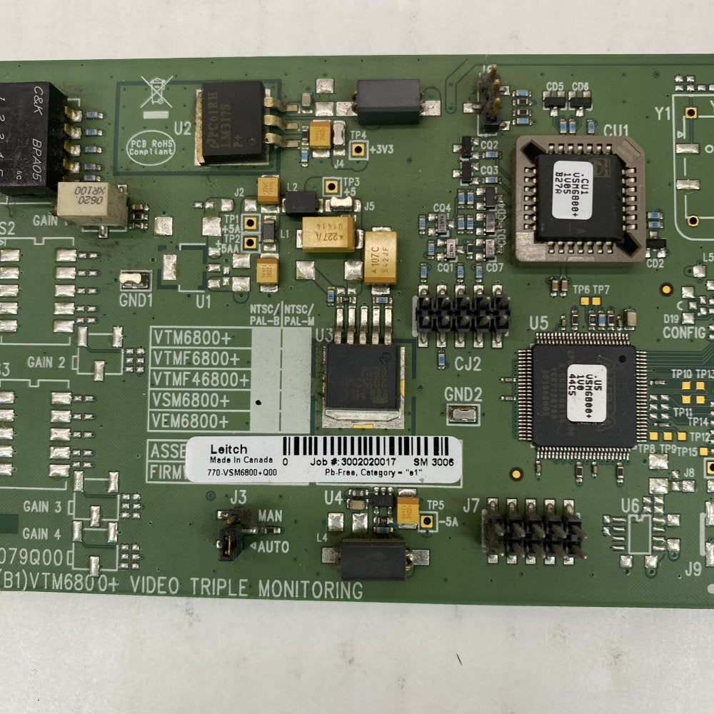 Professional Triple Monitoring Card Leitch VSM6800+ SDI Composite BNC