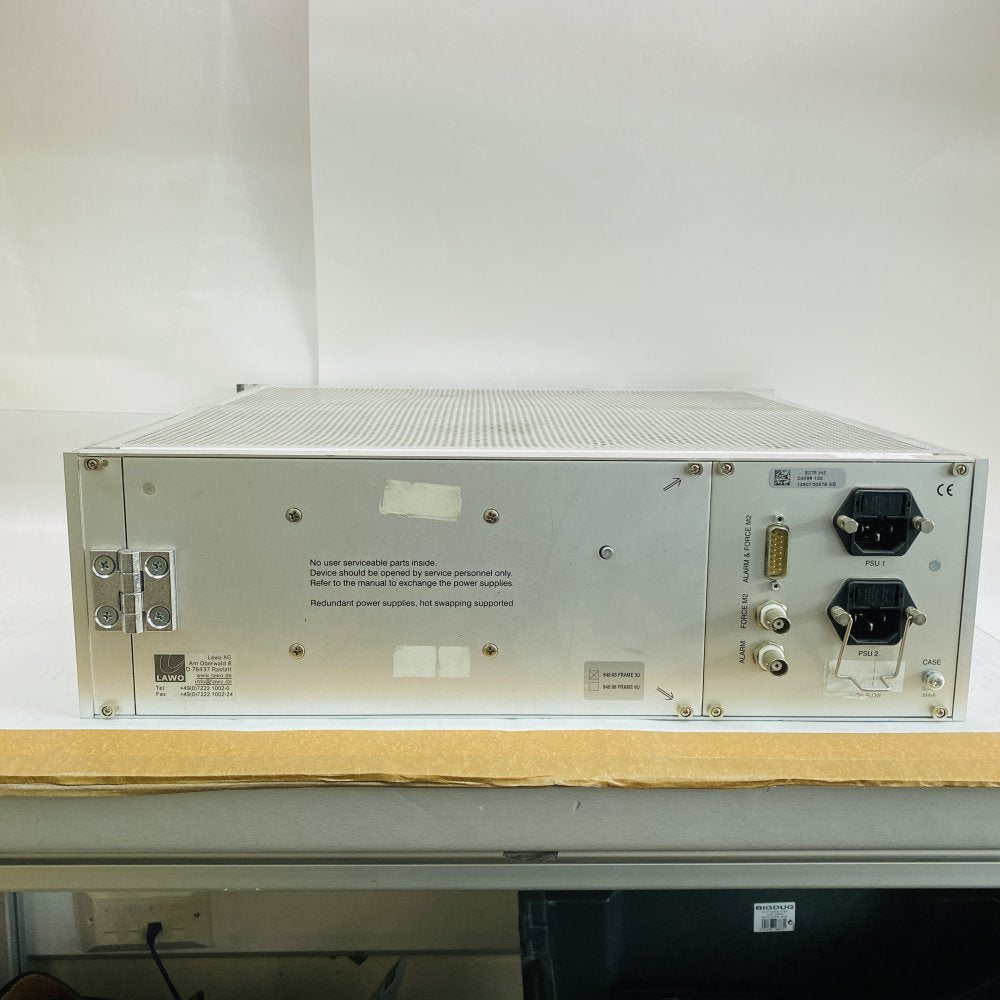 Broadcast Modular Router Chassis MADI LAWO 940/06 Rack Mount 3-RU Frame