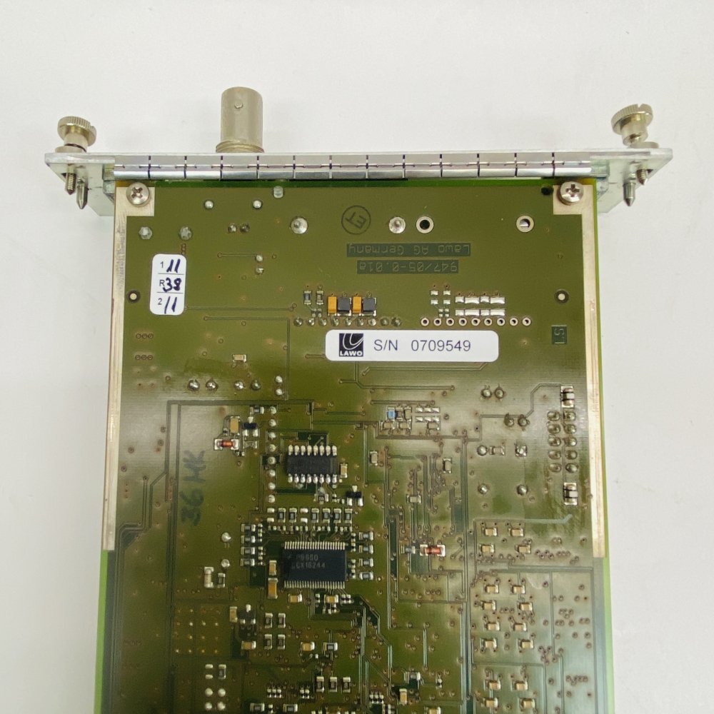 LAWO 947/05 WCLK MADI CTRL Master Clock Synchronization Card S/N 0709549