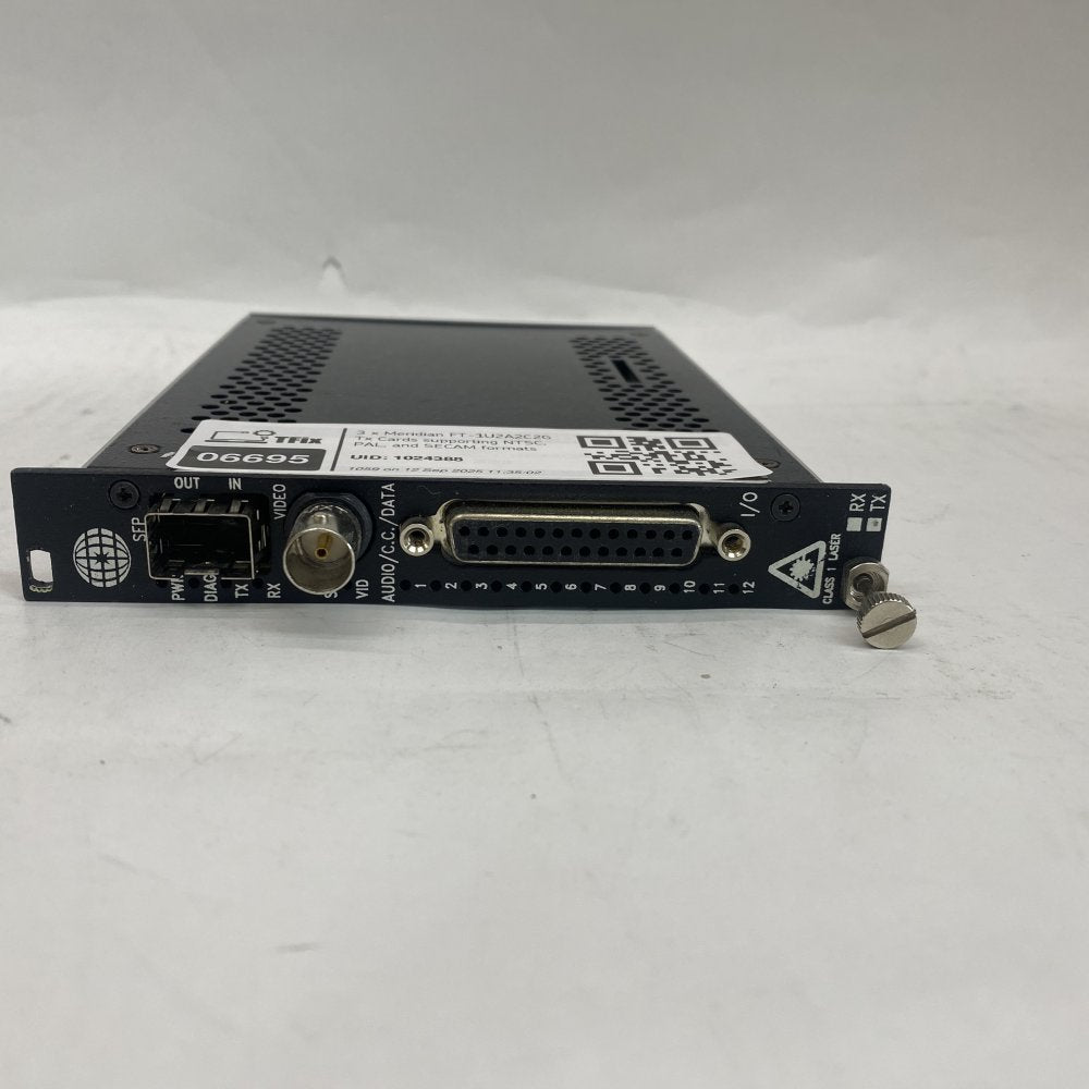 3 x Broadcast Tx Cards NTSC PAL SECAM Compatible Meridian FT-1U2A2C2G