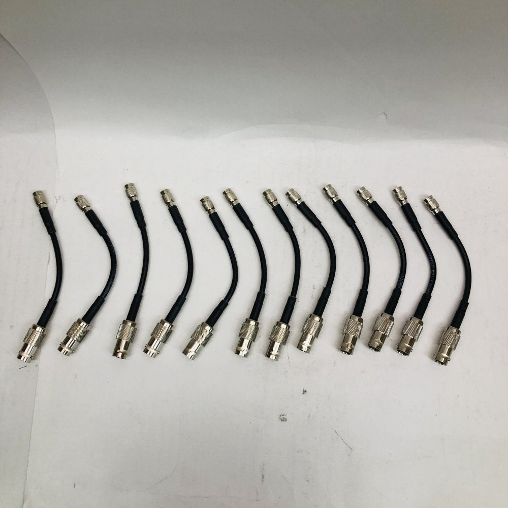 12× Din 1.0/2.3-to-BNC Female High-Durability Coax Adapters / SDI Patch Leads
