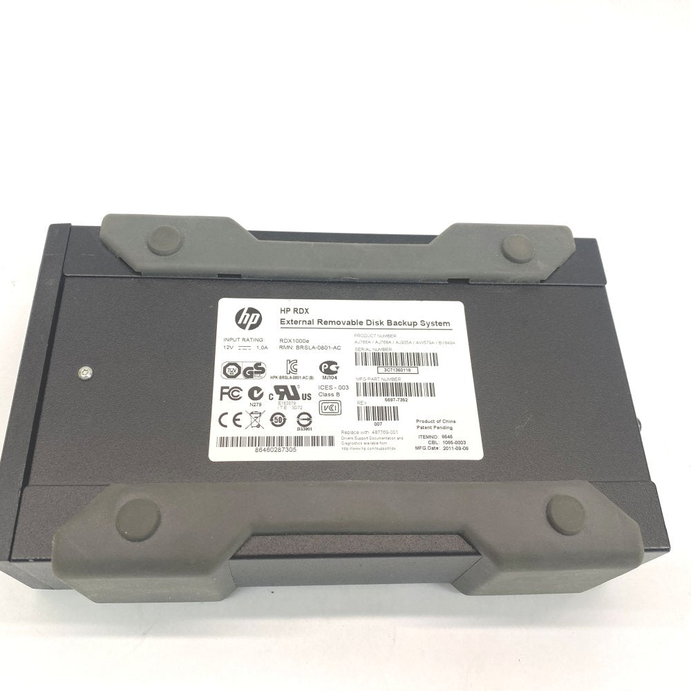 HP RDX USB External Removable Backup System Shock-proof Compact PSU