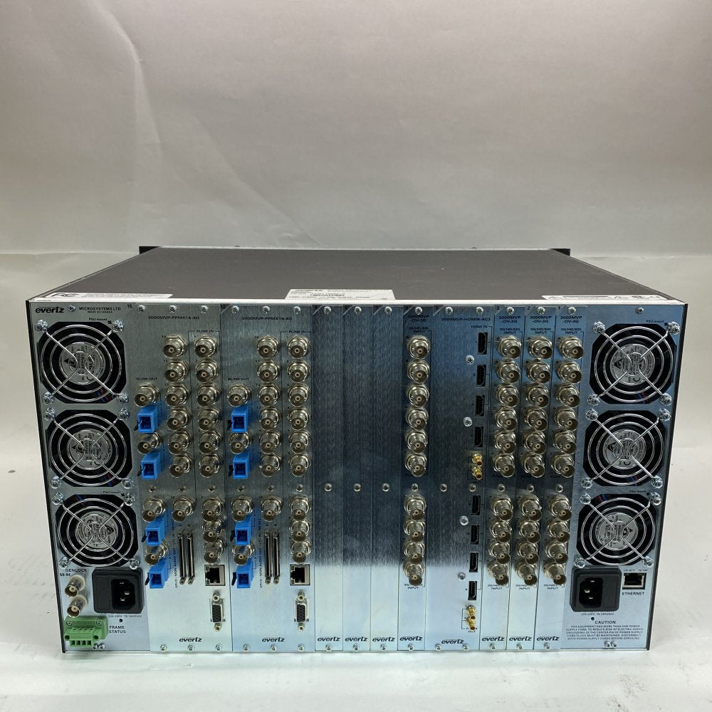 Evertz 3000FR Modular Broadcast Frame System Rack-Mount Professional