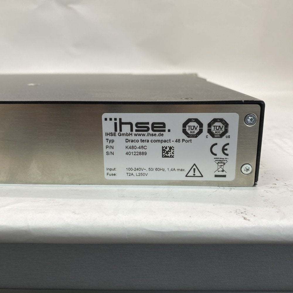 KVM Matrix Ethernet RS232 48 Port IHSE Draco tera compact K480-48C Rackmount