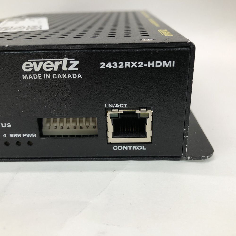 Broadcast HDMI Receiver SDI Fiber Ethernet Evertz 2432RX2-HDMI 1080p