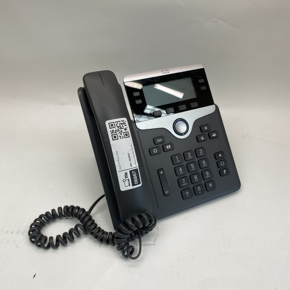 IP Desk Phone PoE Gigabit Ethernet Headset AUX Backlit LCD Cisco CP-7821 Phone