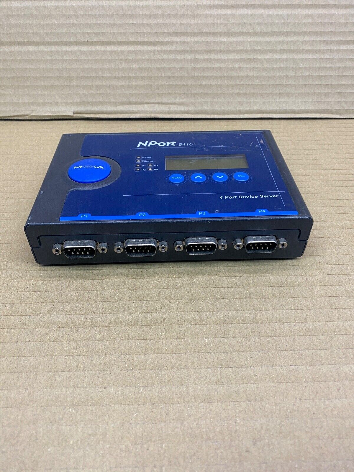 Industrial 4-Port RS-232 Serial Device Server NPort 5410 TCP UDP LCD