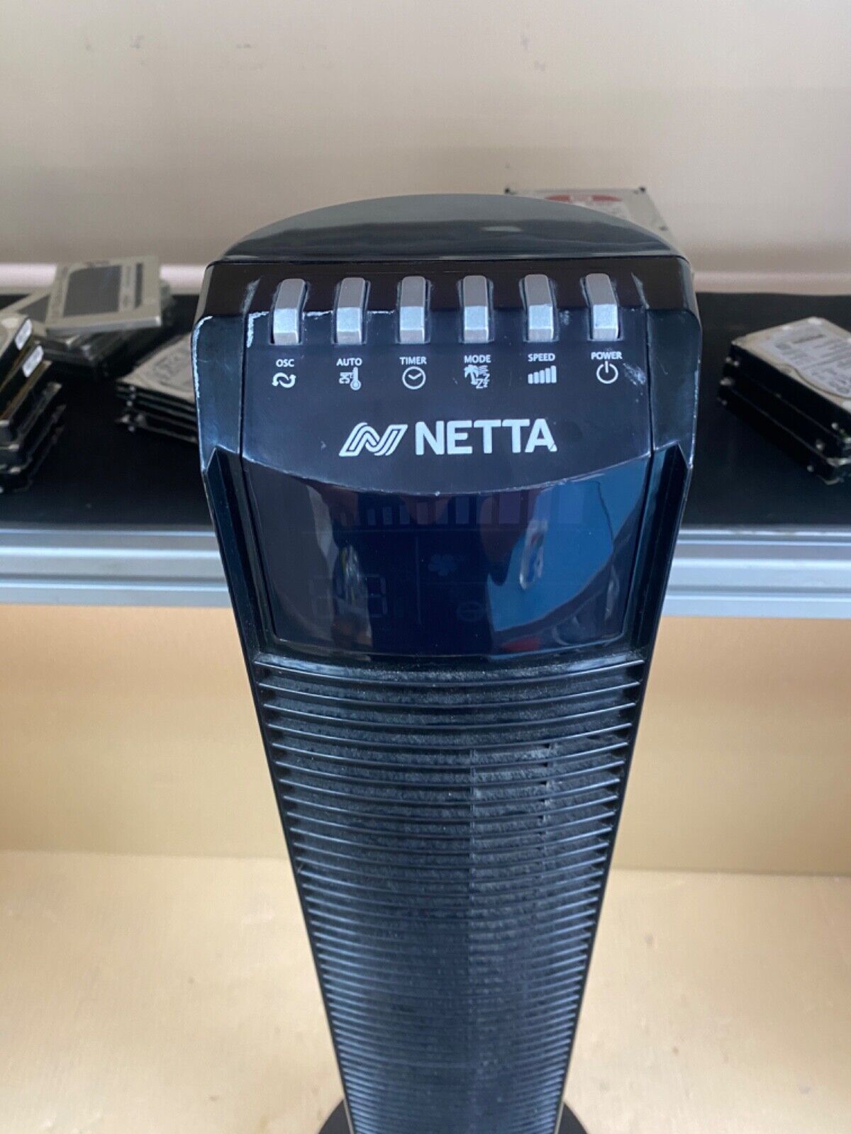 Oscillating Tower Fan 36-Inch Netta LED Display 3 Speeds Timer Remote