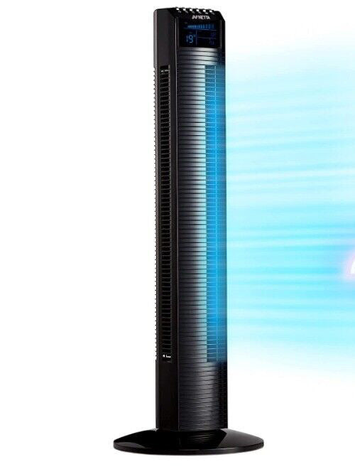 Oscillating Tower Fan 36-Inch Netta LED Display 3 Speeds Timer Remote