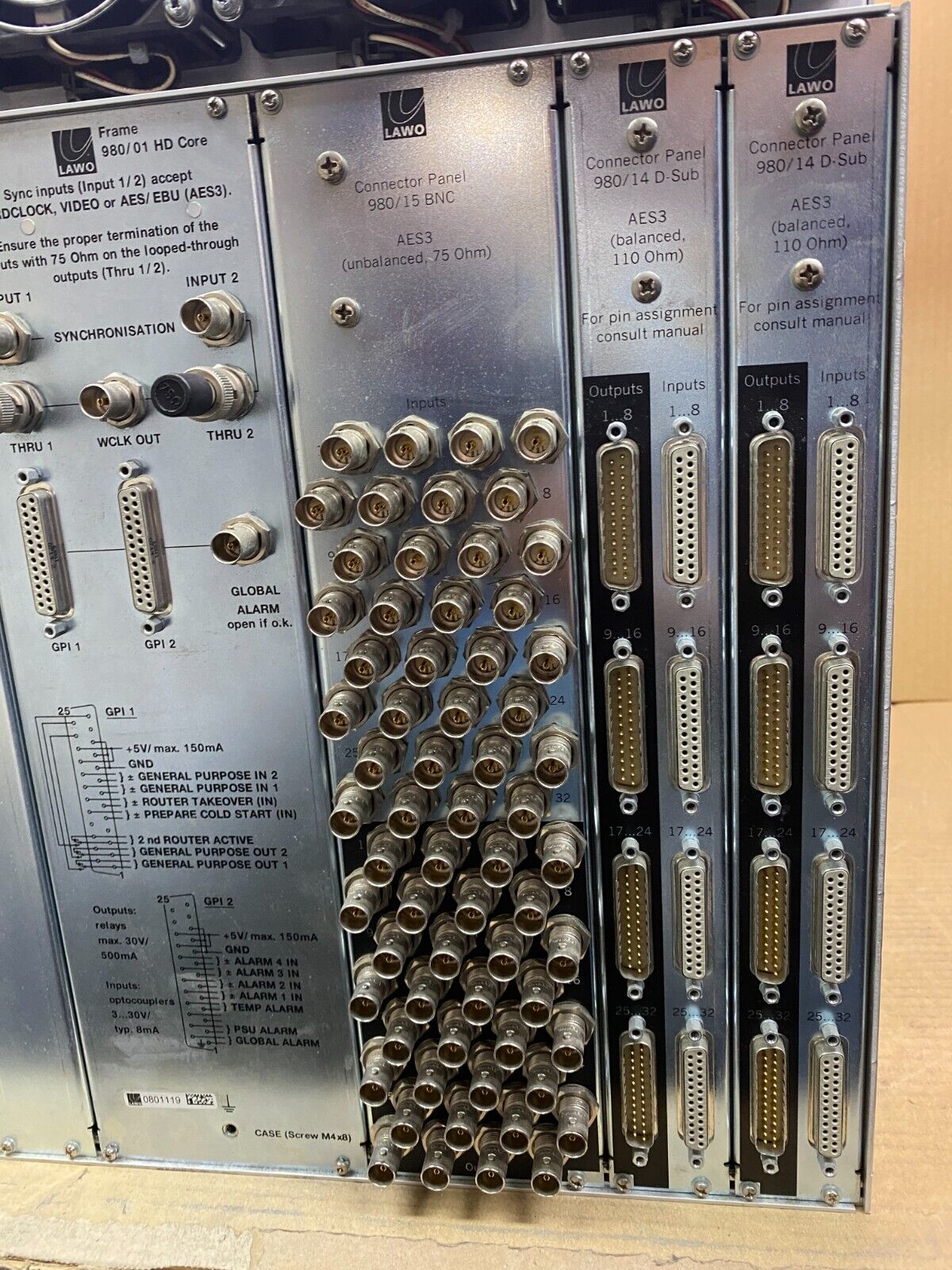 Digital Audio Router Lawo Nova73 HD for Broadcast Production 8192 Channels