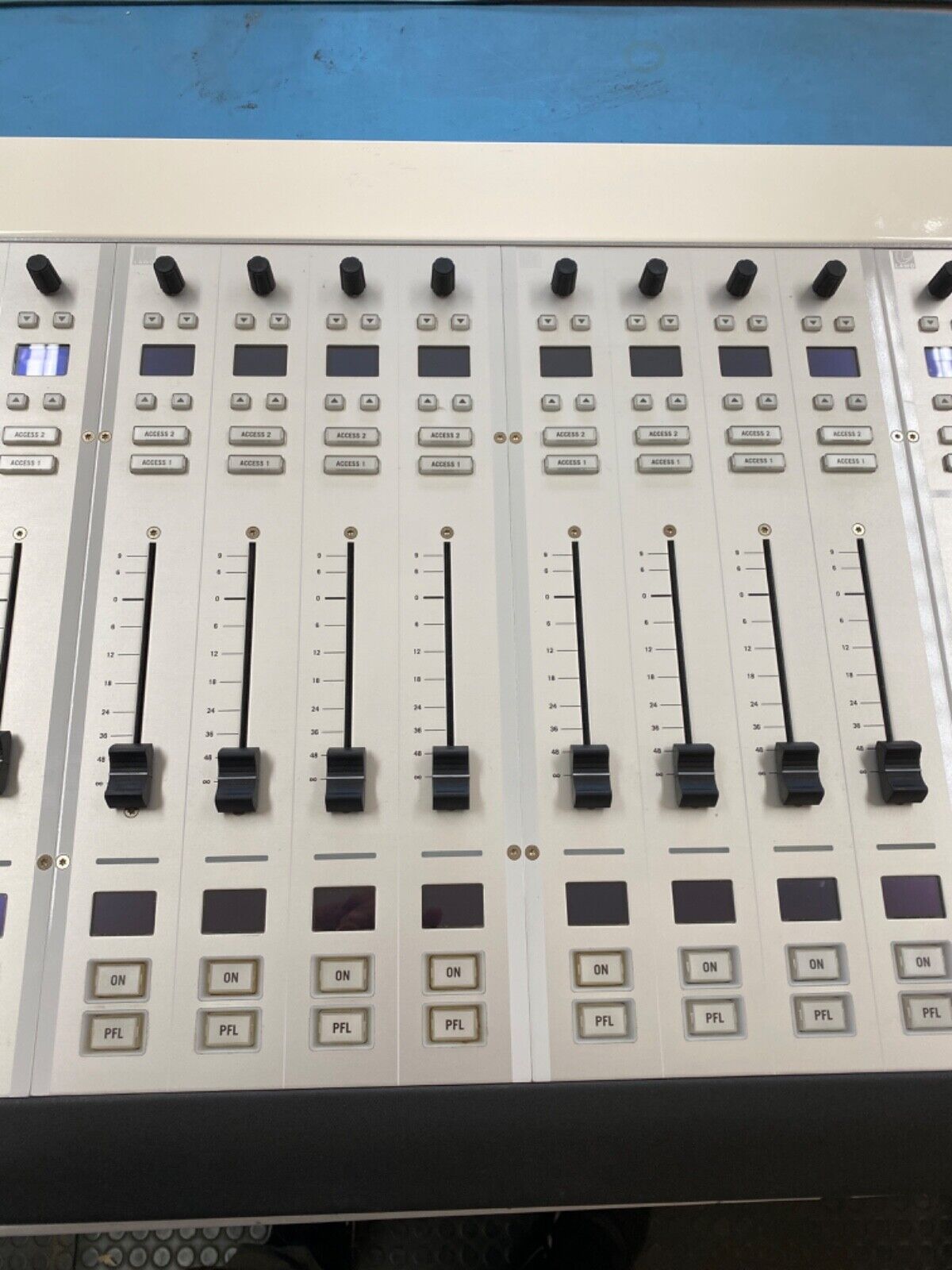 Broadcast 12-Channel Lawo Ruby Pro Audio Mixing Console Motorized Faders